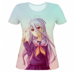 Мужская футболка 3D No Game No Life Shiro - PrintSalon