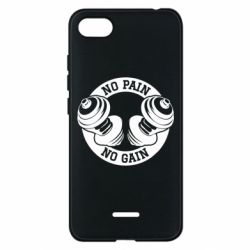 Чохол для Xiaomi Redmi 6A No pain no gain гантелі - PrintSalon