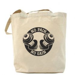 Торба No pain no gain гантелі - PrintSalon