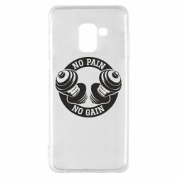 Чохол для Samsung A8 2018 No pain no gain гантелі - PrintSalon