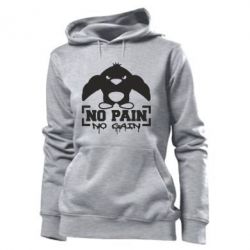 Худі жіноче No pain no gain пінгвін - PrintSalon
