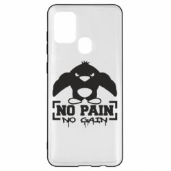 Чохол для Samsung A21s No pain no gain пінгвін - PrintSalon