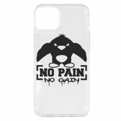 Чохол для iPhone 14 Plus No pain no gain пінгвін - PrintSalon