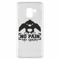 Чохол для Samsung A8 2018 No pain no gain пінгвін - PrintSalon