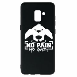 Чохол для Samsung A8+ 2018 No pain no gain пінгвін - PrintSalon