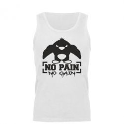 Майка чоловіча No pain no gain пінгвін - PrintSalon