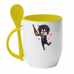 Чашка с ложкой Noragami and drink - PrintSalon
