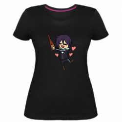 Женская премиум футболка Noragami and drink - PrintSalon