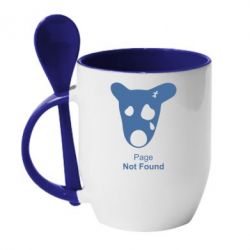 Чашка с ложкой Not Found - PrintSalon