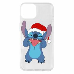 Чехол для iPhone 14 Новогодний Стич