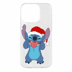 Чехол для iPhone 14 Pro Новогодний Стич - PrintSalon