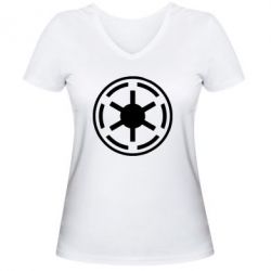 Женская футболка с V-образным вырезом Новый герб Империи - PrintSalon