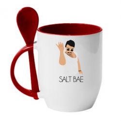 Чашка с ложкой Nusret Salt Bae - PrintSalon