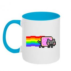 Чашка двухцветная 320ml Nyan cat - PrintSalon