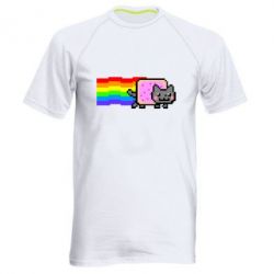 Мужская футболка для спорта Nyan cat - PrintSalon