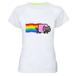 Женская футболка для спорта Nyan cat - PrintSalon