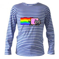 Тельняшка с длинным рукавом Nyan cat - PrintSalon