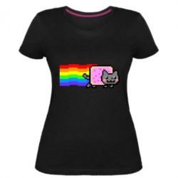 Женская премиум футболка Nyan cat - PrintSalon