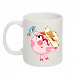 Чашка 320ml Нюша в шляпке