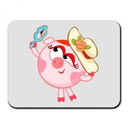 Коврик для мыши Нюша в шляпке - PrintSalon