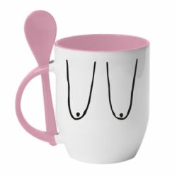 Чашка з ложкою Обвислі груди - PrintSalon