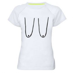 Жіноча футболка для спорту Обвислі груди - PrintSalon