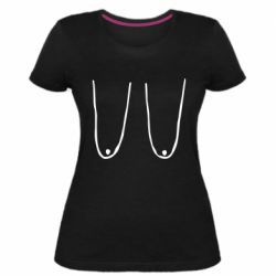 Жіноча преміум футболка Обвислі груди - PrintSalon