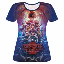 Жіноча 3D футболка Дуже дивні справи 2 - PrintSalon