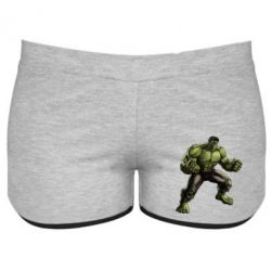 Женские шорты Очень злой Халк - PrintSalon