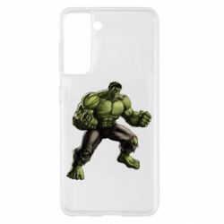 Чехол для Samsung S21 Очень злой Халк-PrintSalon Чехол для Samsung S21 Очень злой Халк