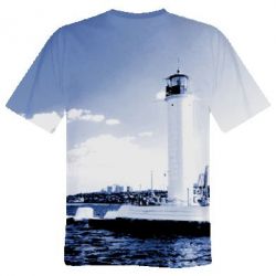 Чоловіча футболка 3D Одеса Старий Маяк