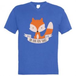 Чоловіча футболка з V-подібним вирізом Of for fox sake - PrintSalon
