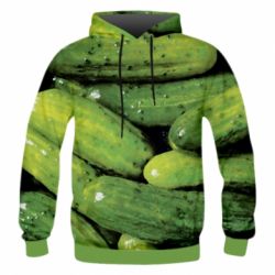 Чоловіче 3D худі Огірки - PrintSalon