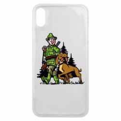 Чехол для iPhone Xs Max Охотник с собакой - PrintSalon