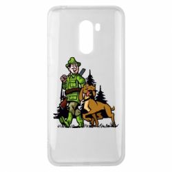 Чехол для Xiaomi Pocophone F1 Охотник с собакой - PrintSalon