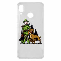 Чехол для Huawei P Smart Plus 2018 Охотник с собакой - PrintSalon