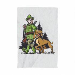Полотенце с принтом Охотник с собакой - PrintSalon