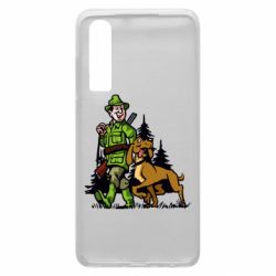 Чехол для Huawei P30 Охотник с собакой - PrintSalon