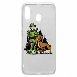 Чехол для Samsung A20 Охотник с собакой - PrintSalon