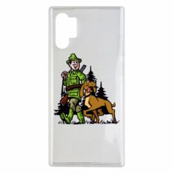 Чехол для Samsung Note 10 Plus Охотник с собакой - PrintSalon