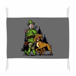 Флаг Охотник с собакой - PrintSalon