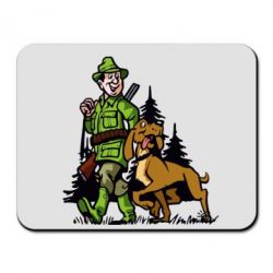 Коврик для мыши Охотник с собакой - PrintSalon
