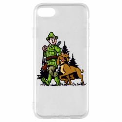 Чехол для iPhone SE 2020 Охотник с собакой - PrintSalon