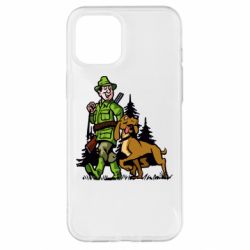 Чехол для iPhone 12 Pro Max Охотник с собакой - PrintSalon