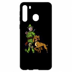 Чехол для Samsung A21 Охотник с собакой - PrintSalon