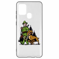 Чехол для Samsung A21s Охотник с собакой - PrintSalon