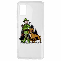 Чехол для Samsung A41 Охотник с собакой