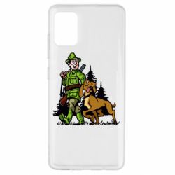 Чехол для Samsung A51 Охотник с собакой - PrintSalon