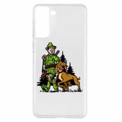 Чехол для Samsung S21+ Охотник с собакой - PrintSalon
