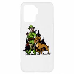 Чехол для Oppo Reno 5 Lite Охотник с собакой - PrintSalon